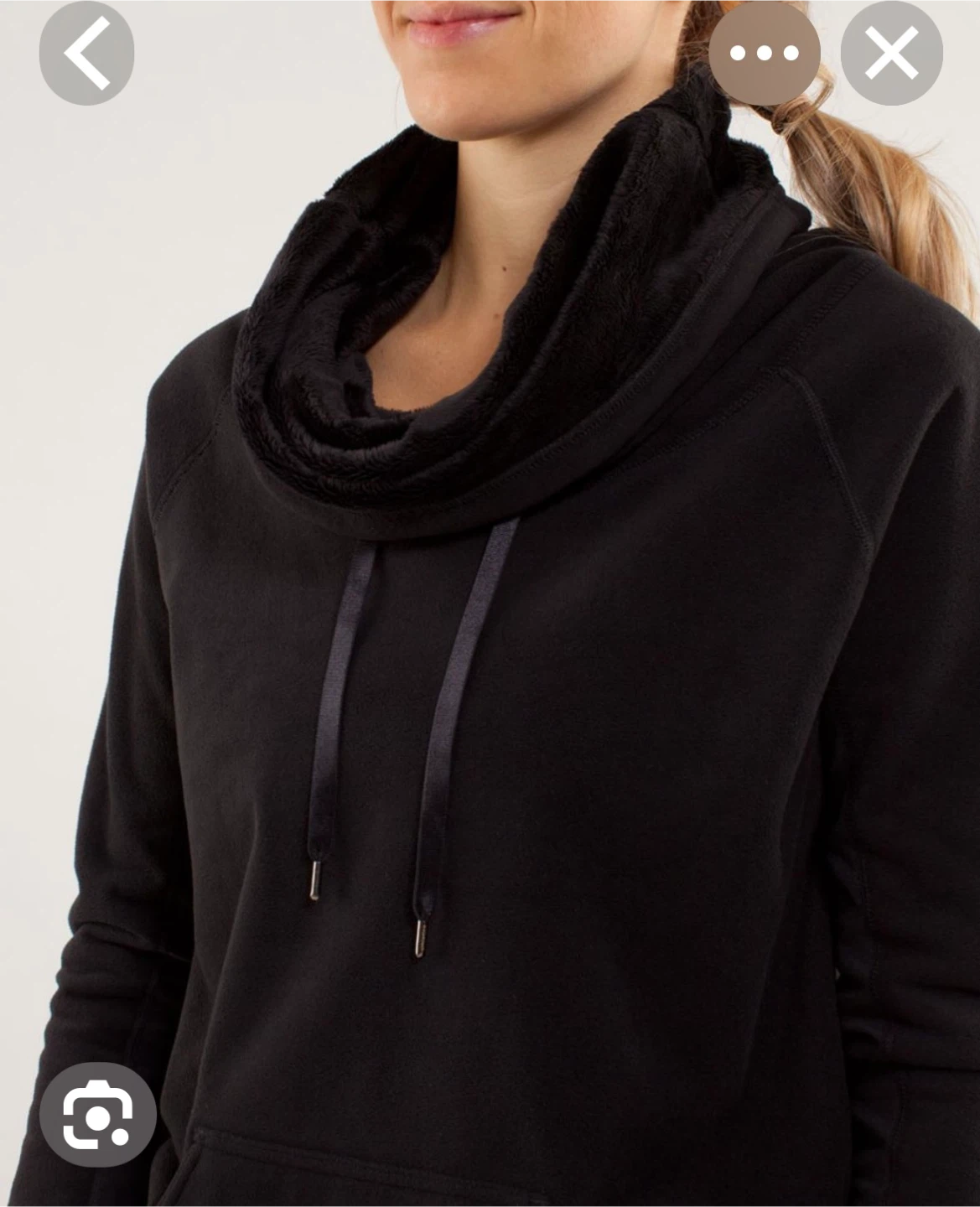 Lululemon Black Cowl Neck Fleece Lined Hoodie - photo 4