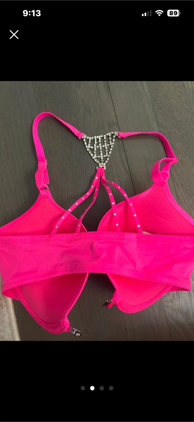 La Senza Pink Rhinestone Push-Up Bra 32D - photo 2