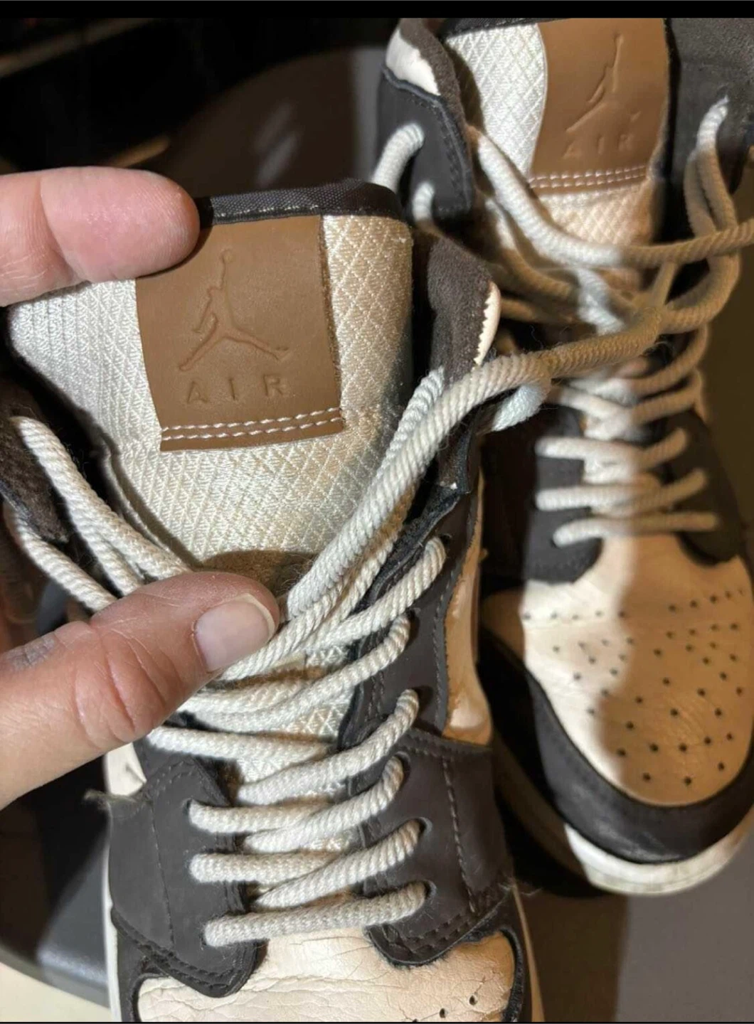 Air Jordan 1 Mid SE GS "Light Olive" Brown color - photo 5