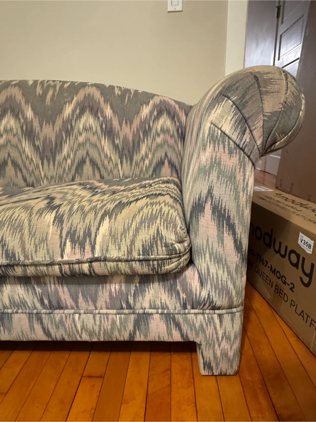 FREE ikat printed sofa (86” W, 36” D, 27” H) - photo 3