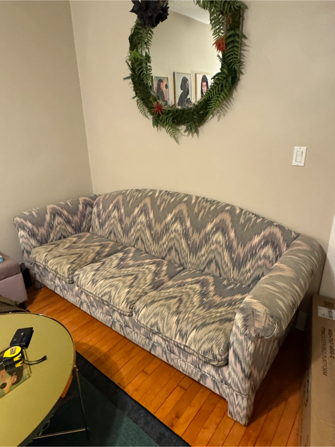FREE ikat printed sofa (86” W, 36” D, 27” H) - photo 2