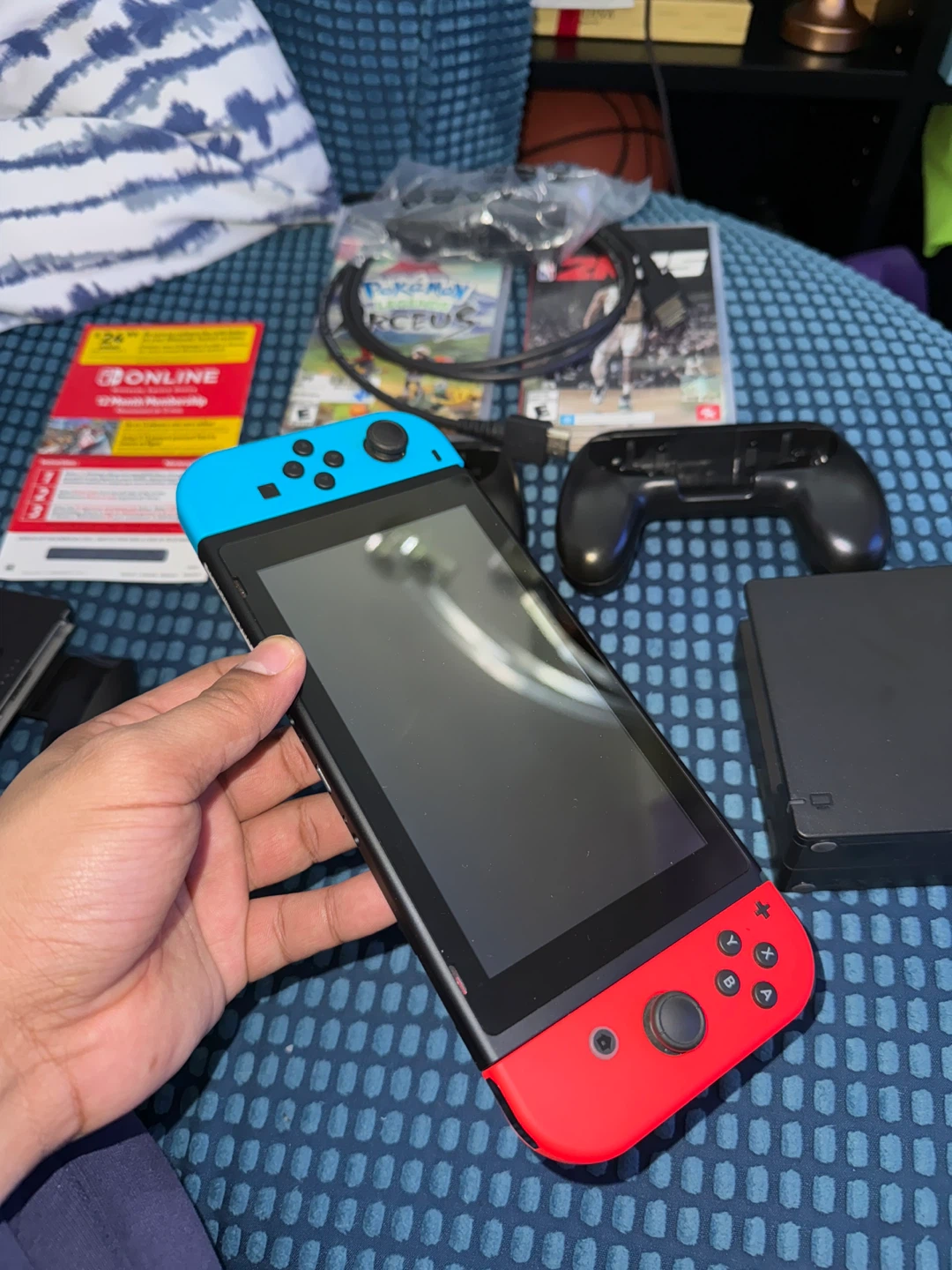 Nintendo Switch Console with Games and Accessories - photo 3