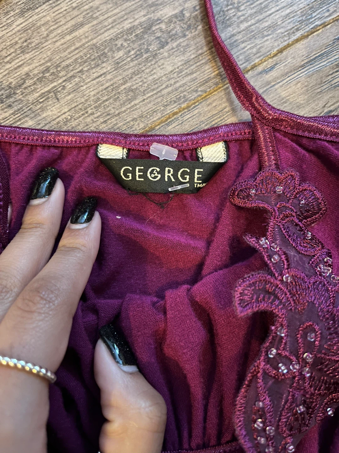 George Women's Burgundy Lace Cami - photo 2
