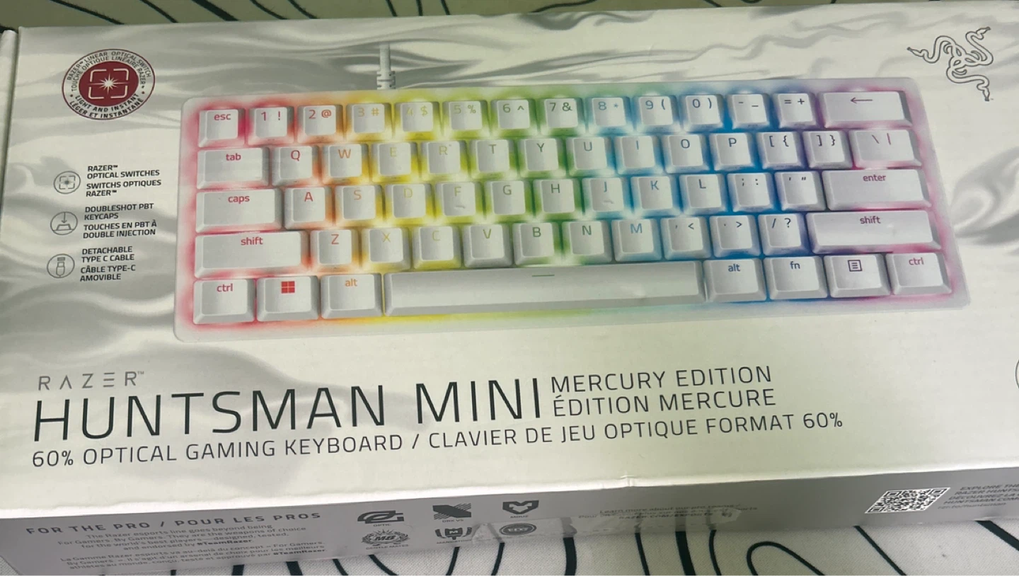 Razer Huntsman Mini Mercury Edition 60% Optical Gaming Keyboard