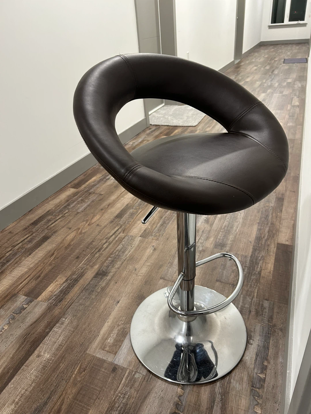 Adjustable Brown Bar Stool