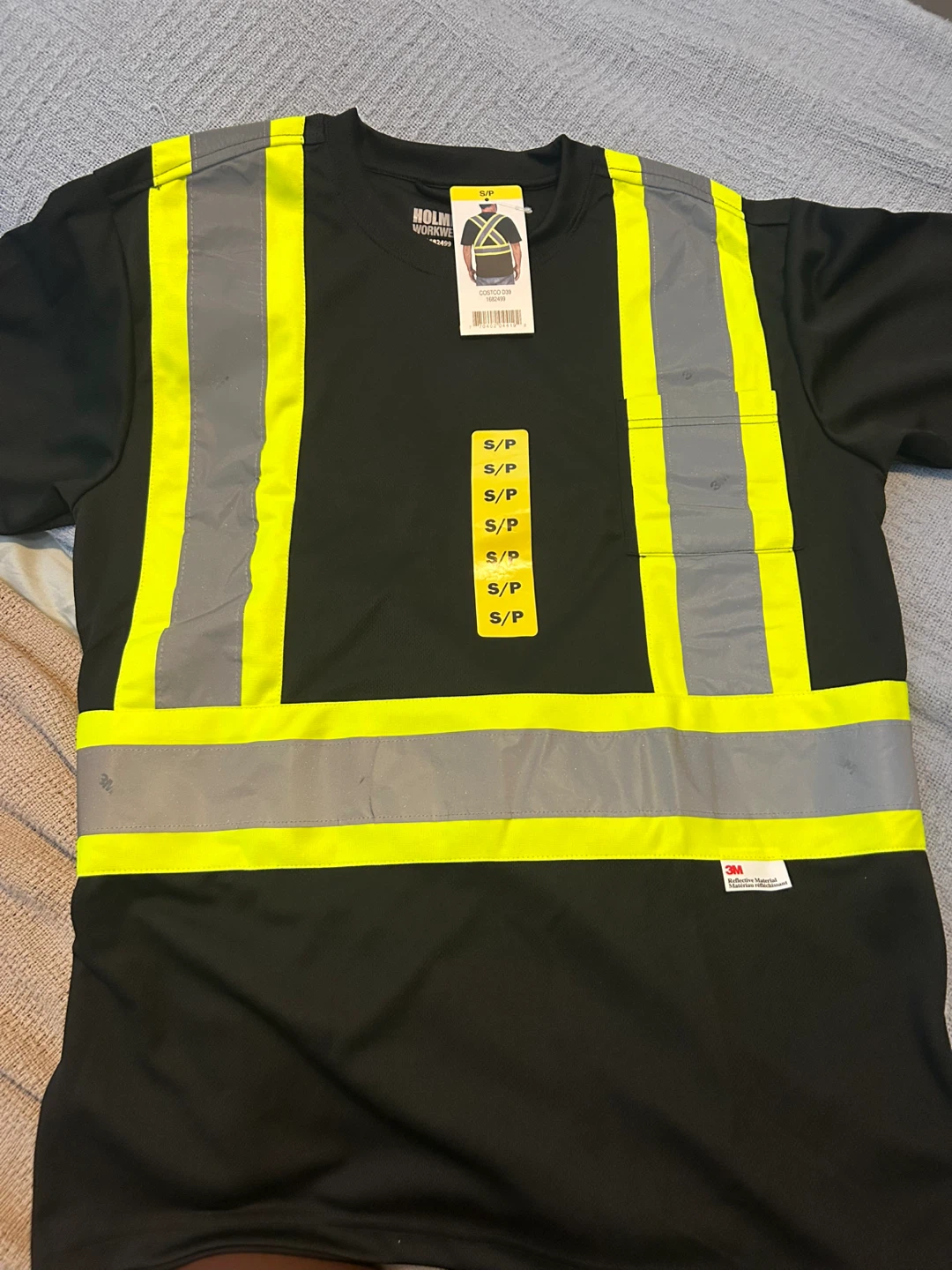 Holmes Workwear Black Safety T-Shirt - Small