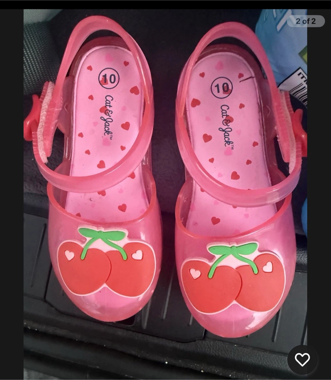 Cat & Jack Pink Cherry Jelly Sandals Size 10 - photo 2
