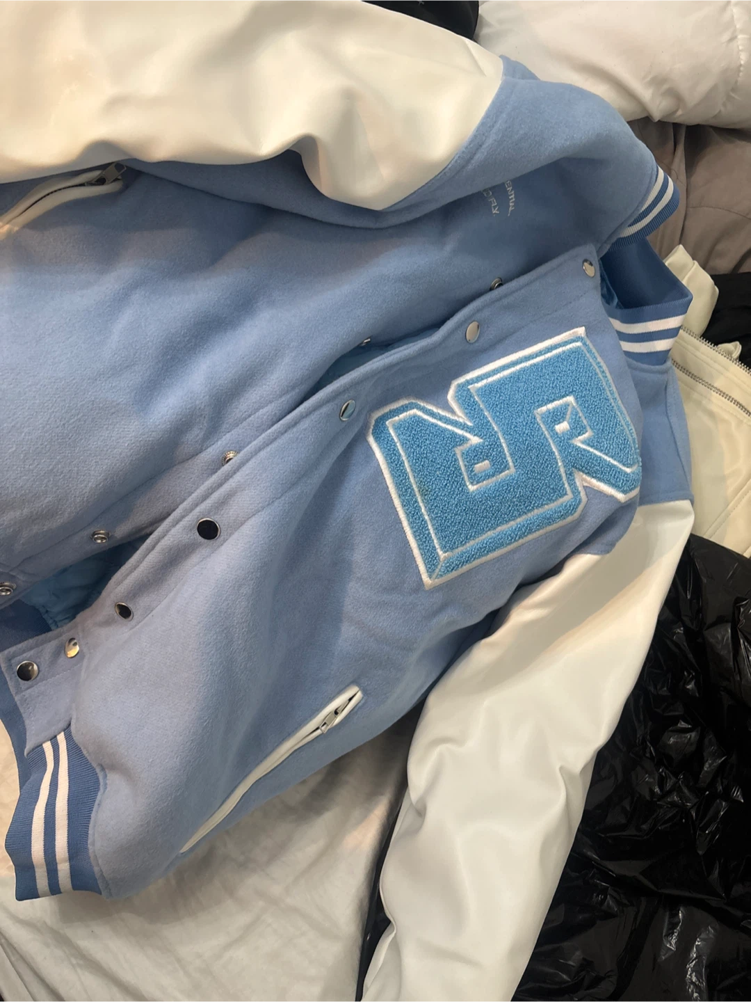 Sole Et. Al. Letterman Jacket - Blue/White - Size M - photo 3