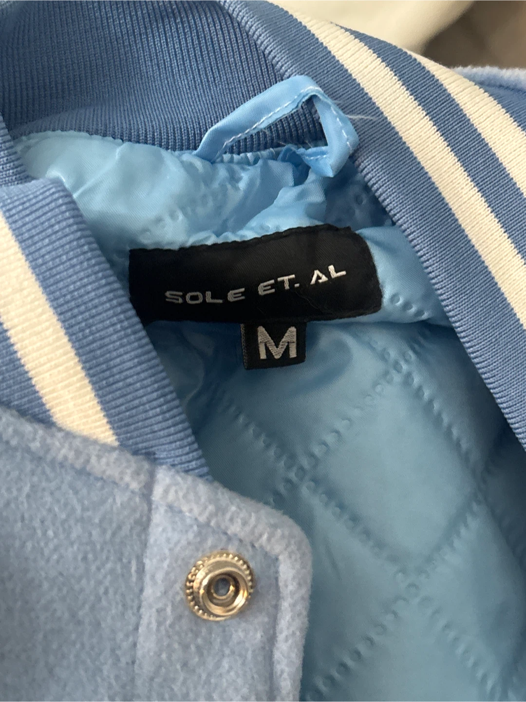 Sole Et. Al. Letterman Jacket - Blue/White - Size M