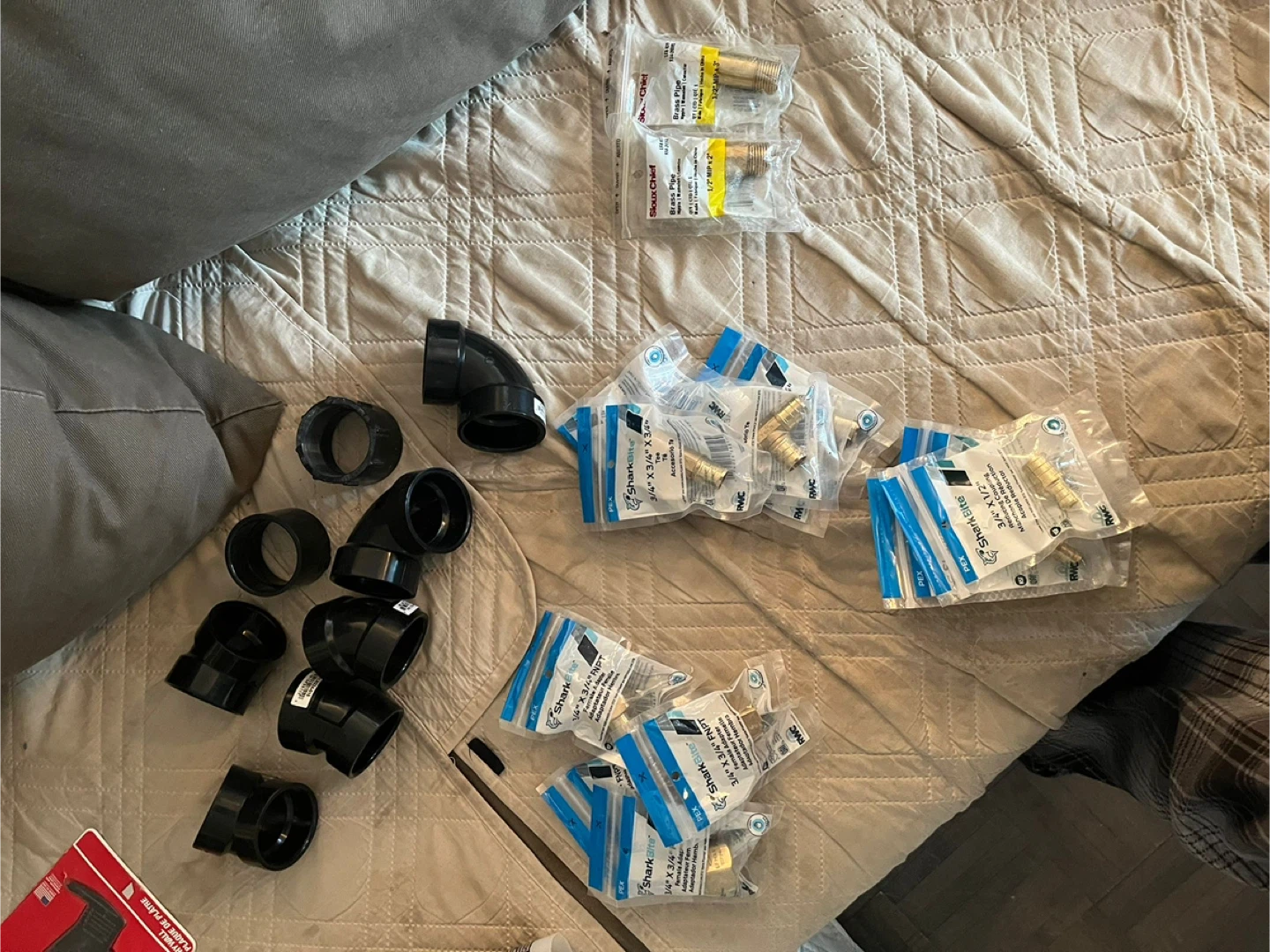 SharkBite PEX Fittings and Sioux Chief Brass Fittings Lot