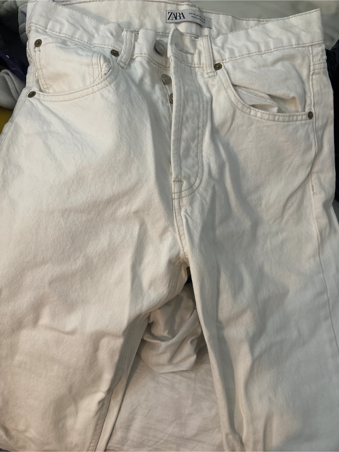 ZARA The 90's Slim Jeans - White