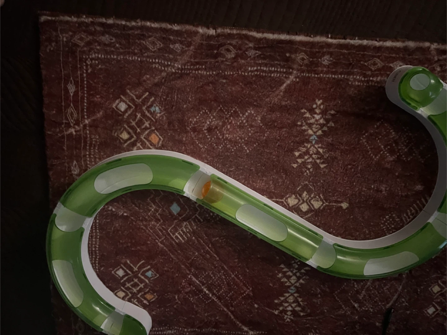 Cat Tunnel Toy - Green & White