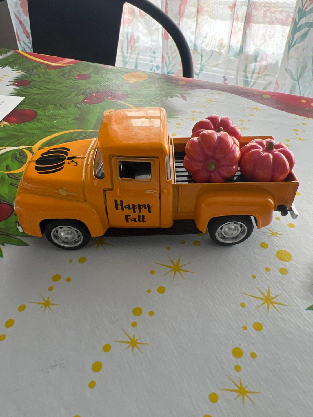 Orange Die-Cast Truck with Pumpkins - "Happy Fall Farms" - photo 3