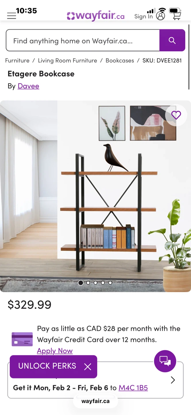 Etagere Bookcase - 3 Shelf - photo 5