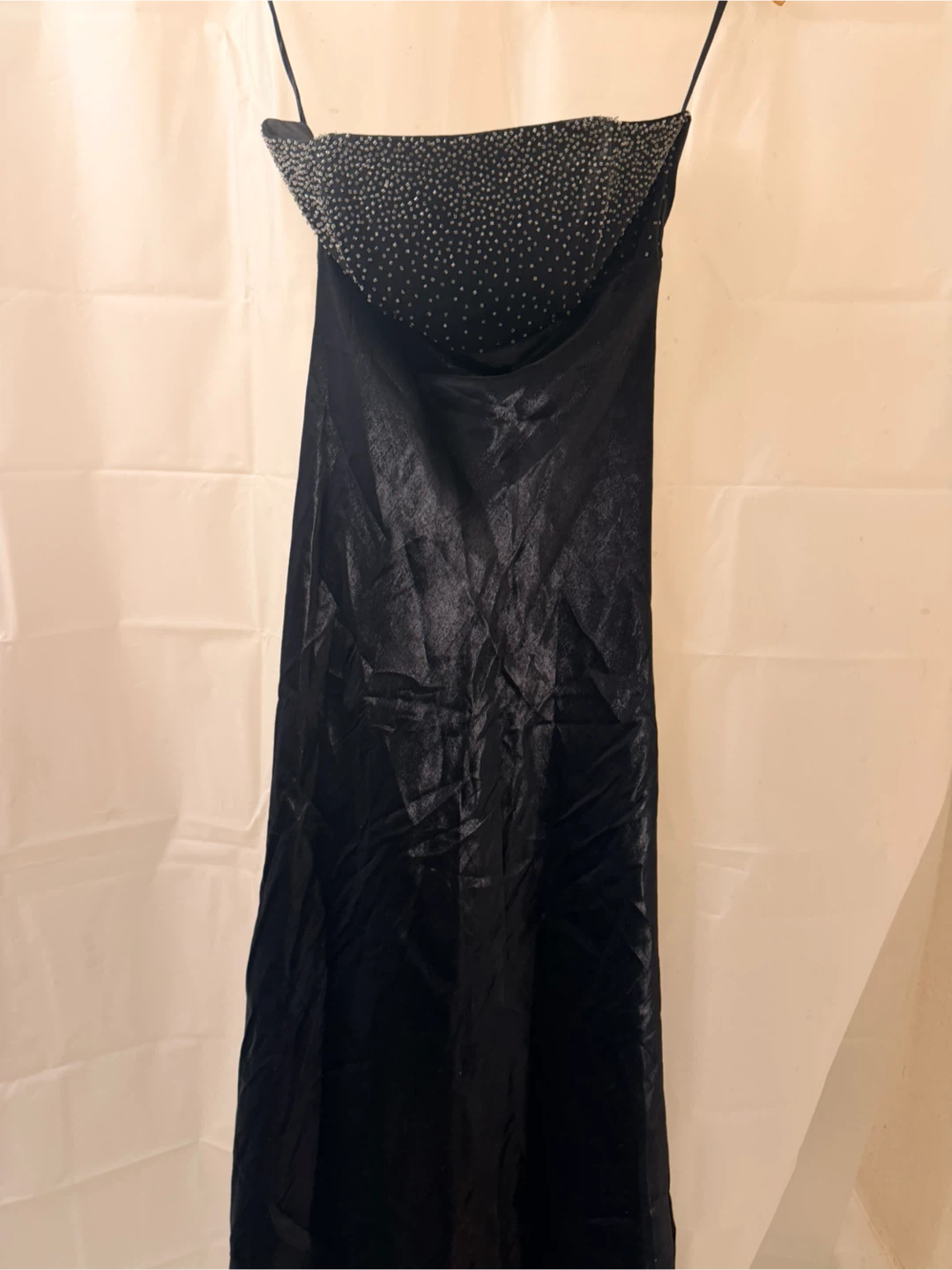 Rebecca U.S.A. Black Beaded Strapless Dress - Size XS