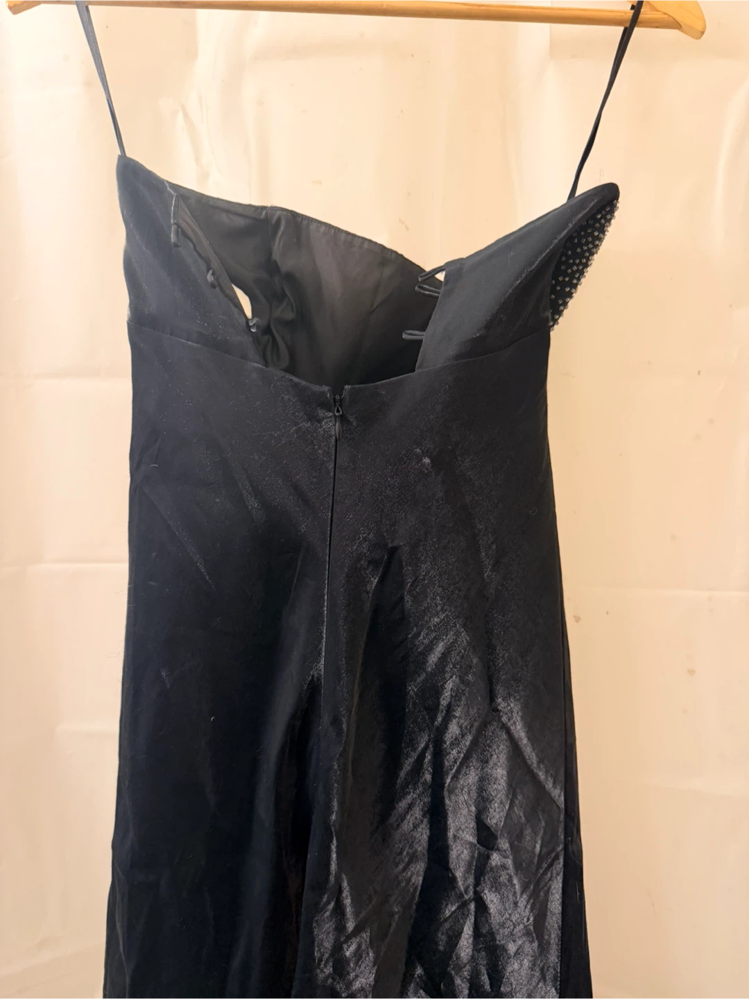 Rebecca U.S.A. Black Beaded Strapless Dress - Size XS - photo 3
