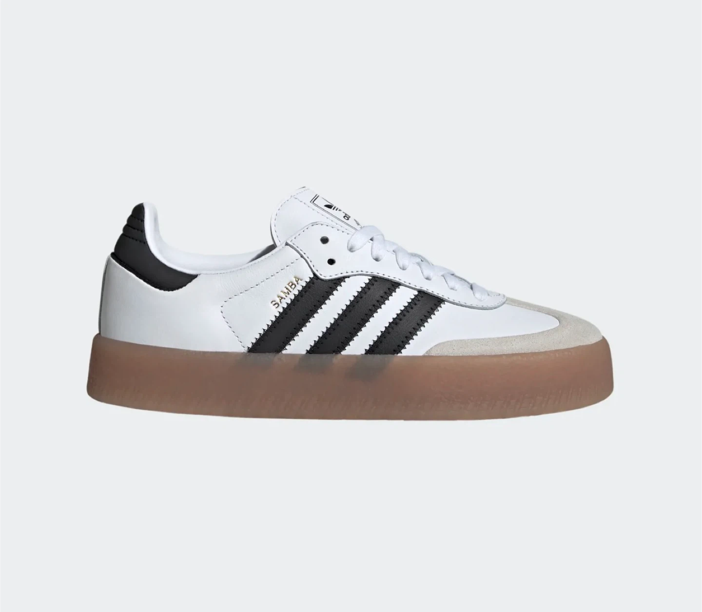 Women's Adidas Sambae  Sneakers - White Black Gum - photo 4
