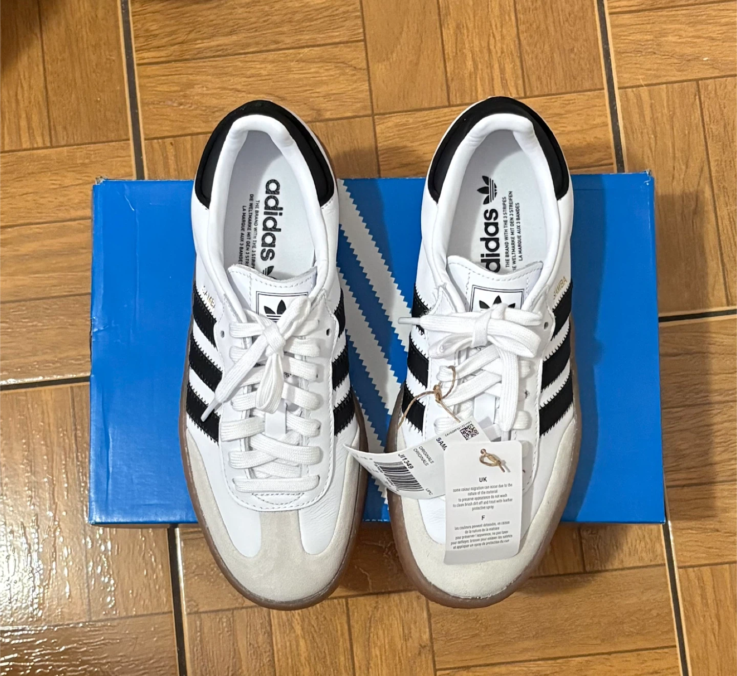Women's Adidas Sambae  Sneakers - White Black Gum - photo 2