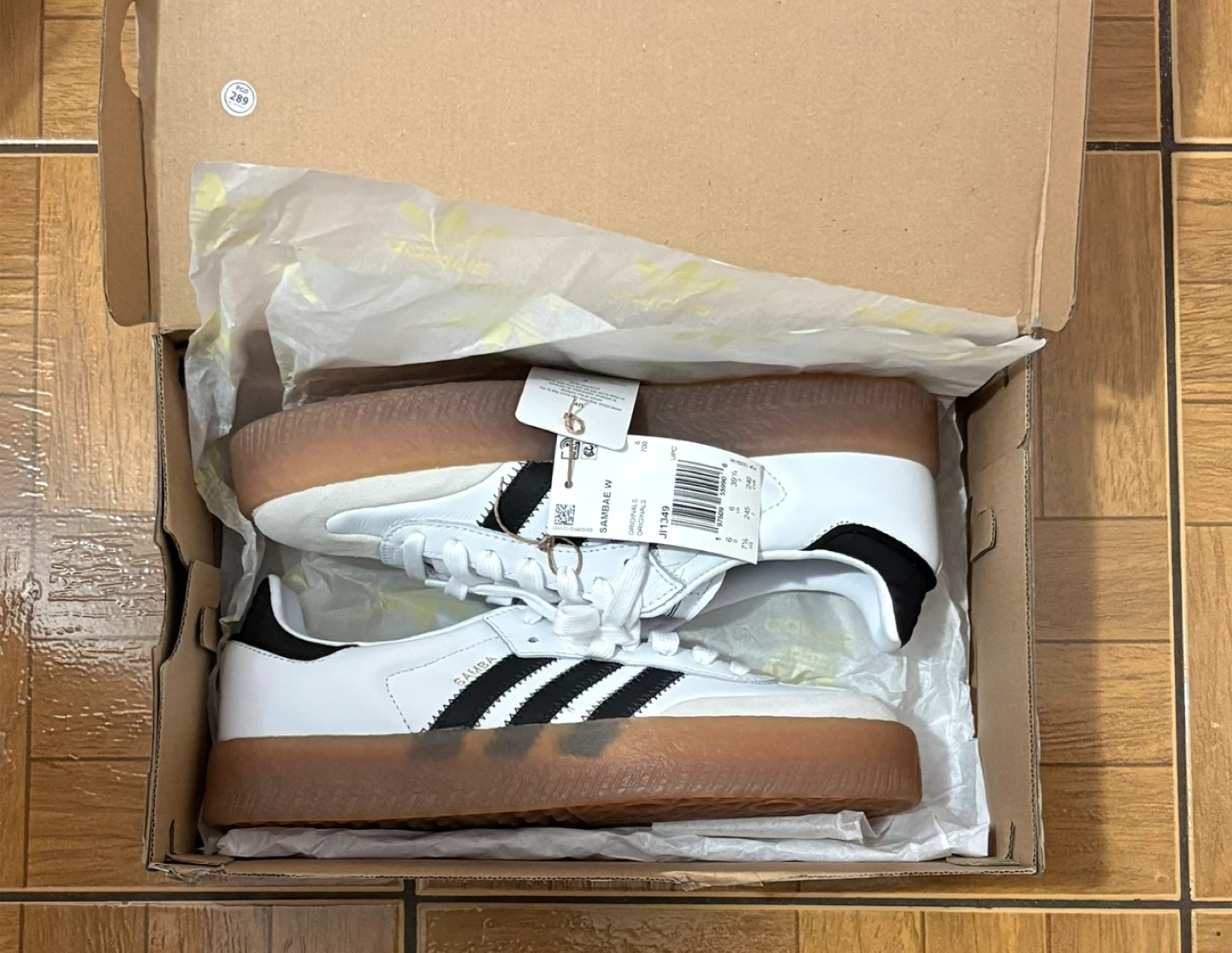 Women's Adidas Sambae  Sneakers - White Black Gum