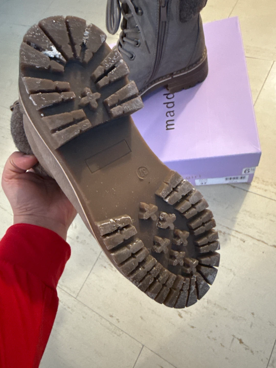 Madden Girl Women's Grey Lace-Up Combat Boots - photo 2
