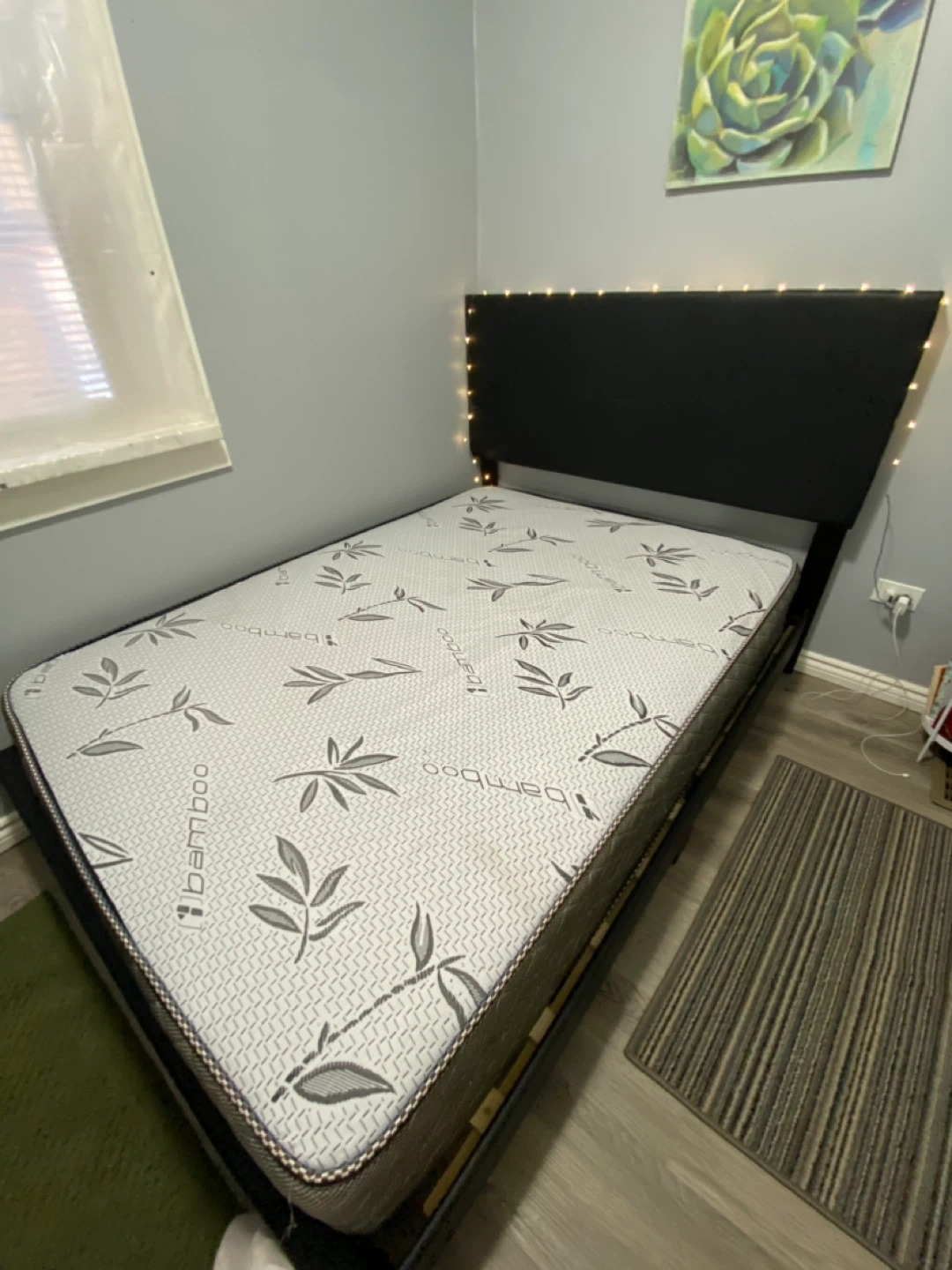 Full Size Bed Frame with Mattress - photo 3
