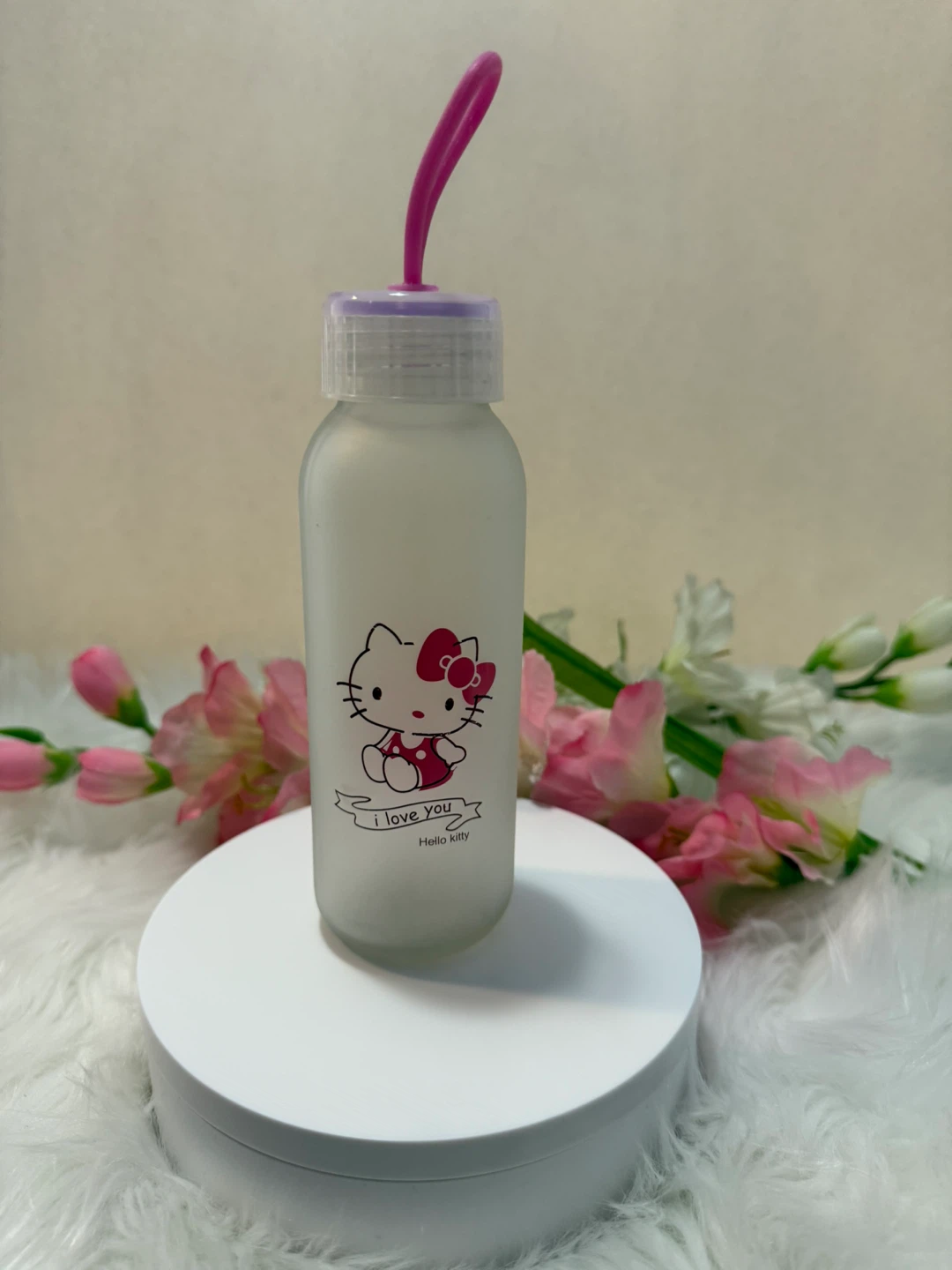 Hello Kitty Frosted Water Bottle with Pink Loop - photo 2