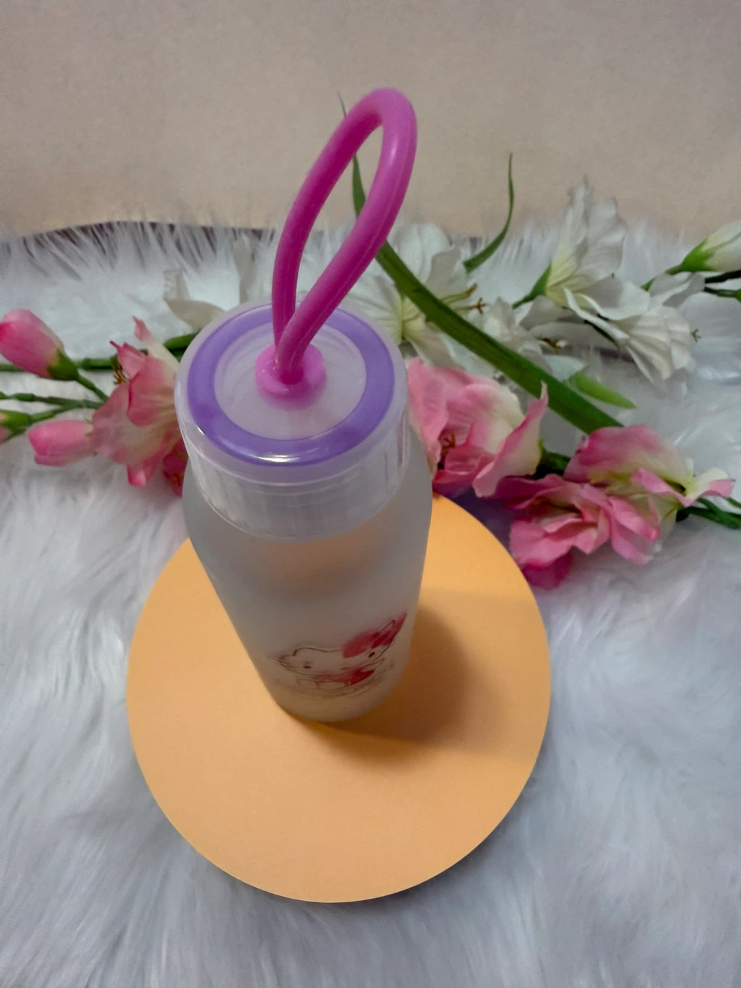 Hello Kitty Frosted Water Bottle with Pink Loop - photo 3