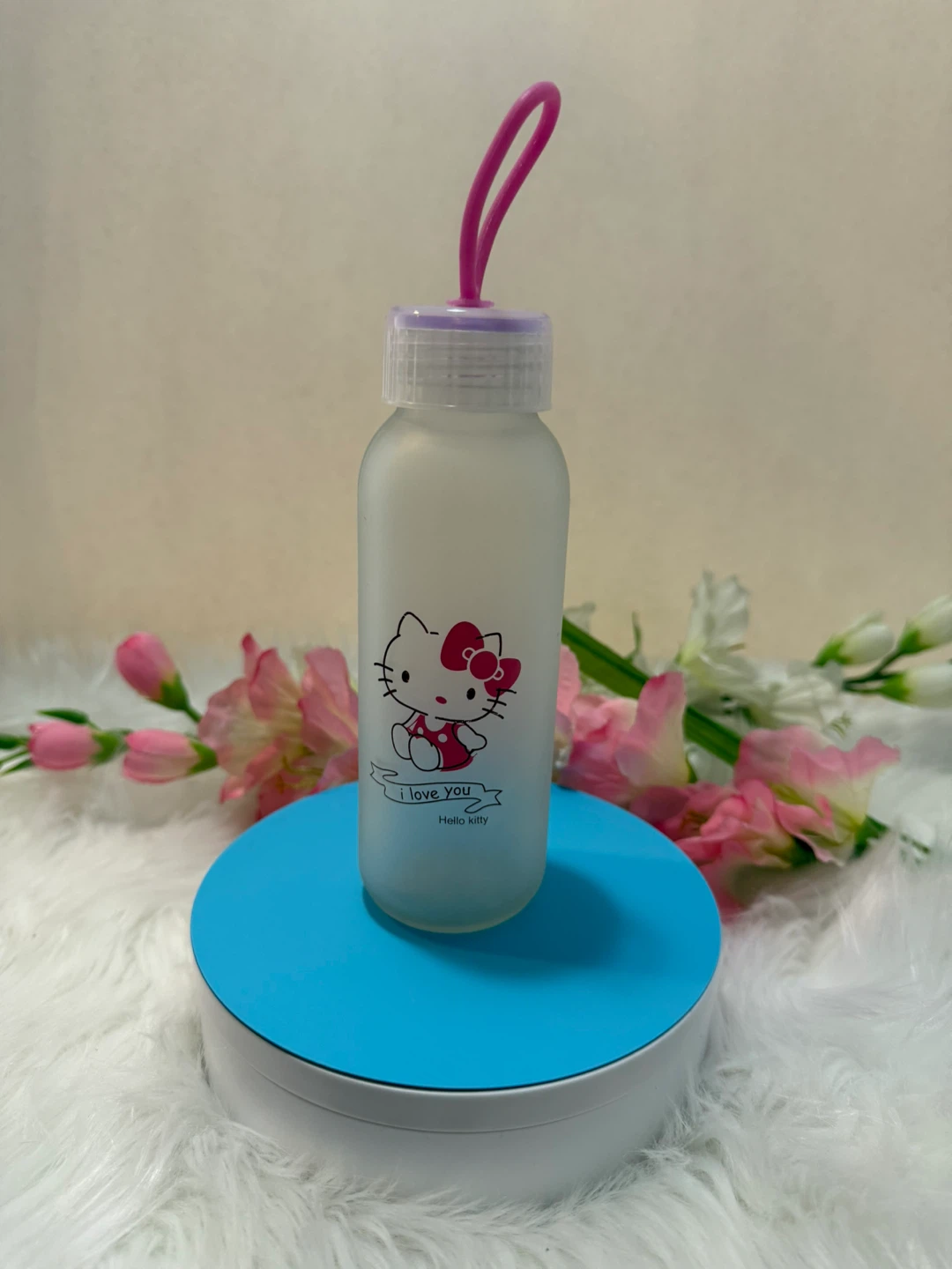 Hello Kitty Frosted Water Bottle with Pink Loop - photo 4