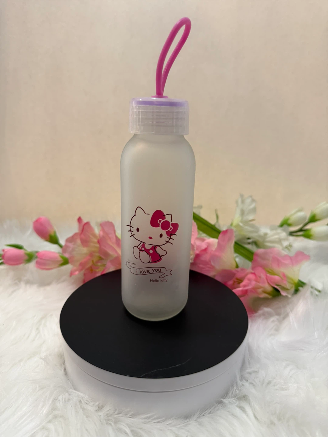 Hello Kitty Frosted Water Bottle with Pink Loop - photo 5