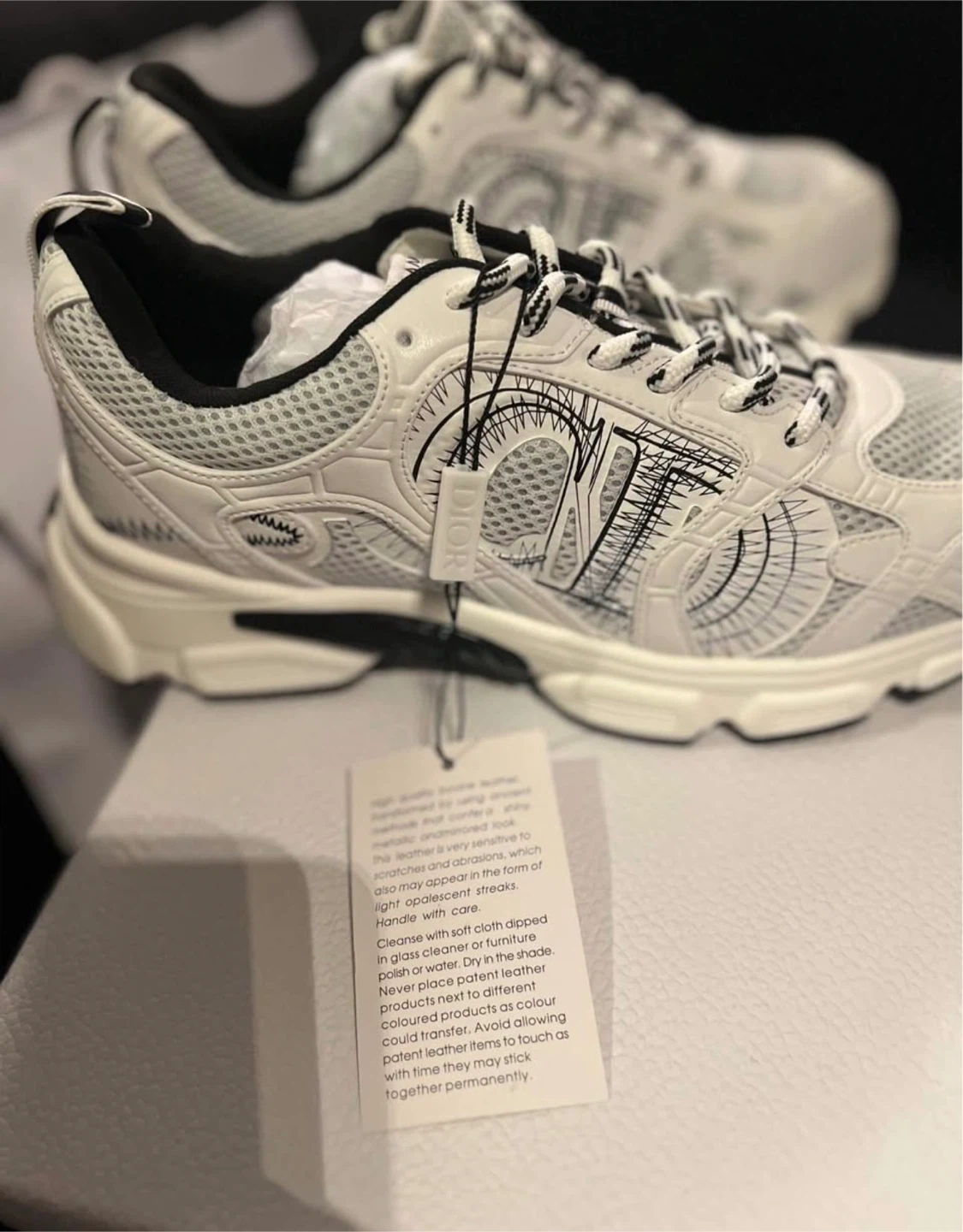 Dior Chrono white sneakers with graphic print - photo 4