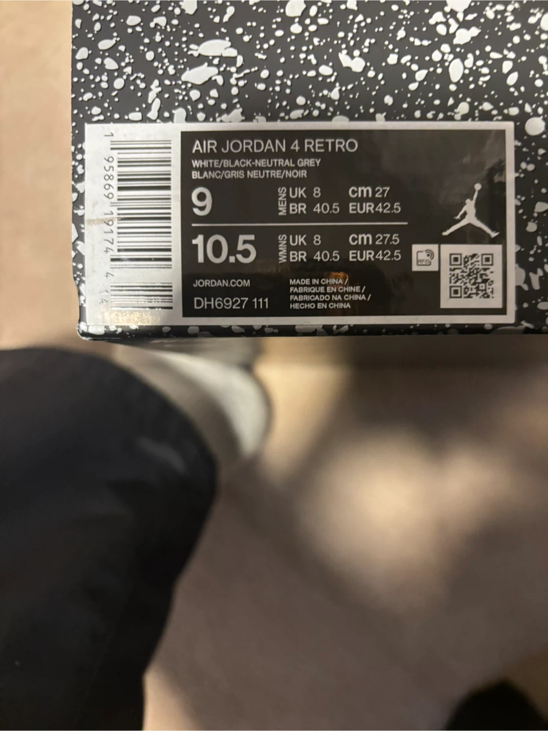 Air Jordan 4 Retro “Military Black” Men's Size 9 - photo 2