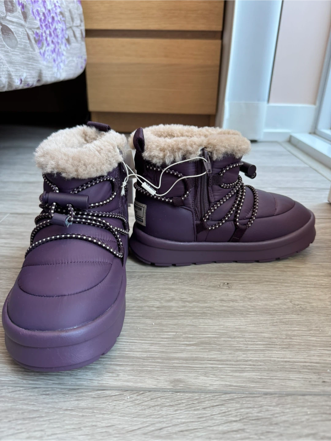 (Brand New✨) Zara Girl’s Purple Winter Boots - Size US 1 - photo 4