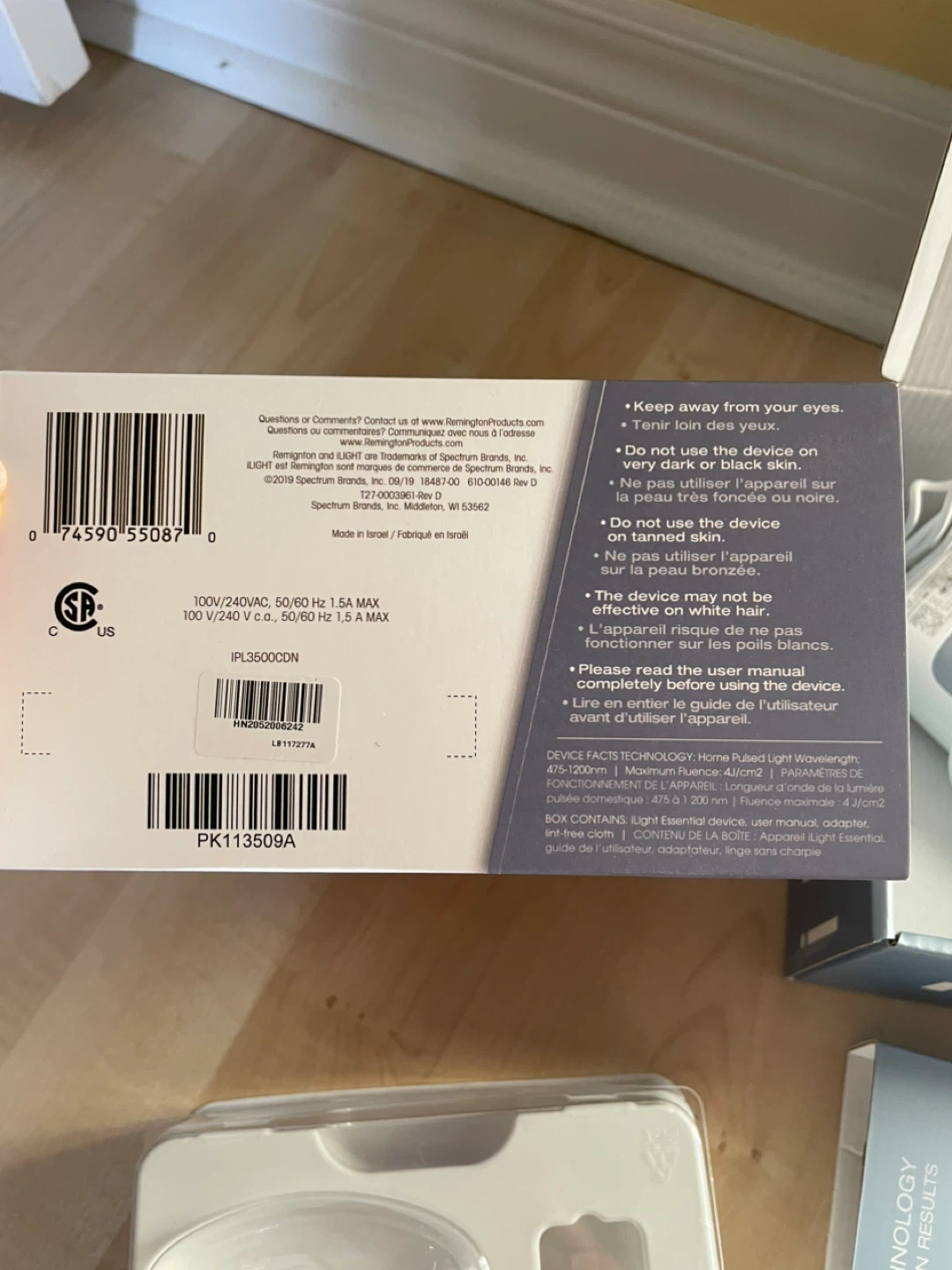 Remington iLIGHT Essential Professional Home Hair Removal Device - photo 4