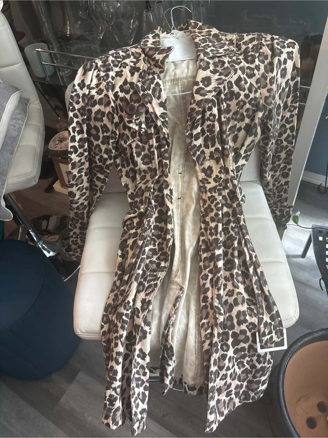 Leopard Print Button-Up Jacket