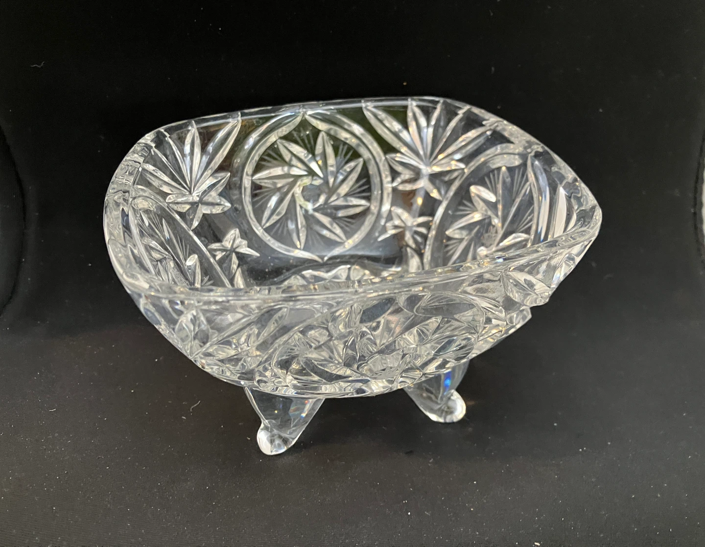 Crystal Glass Footed Bowl