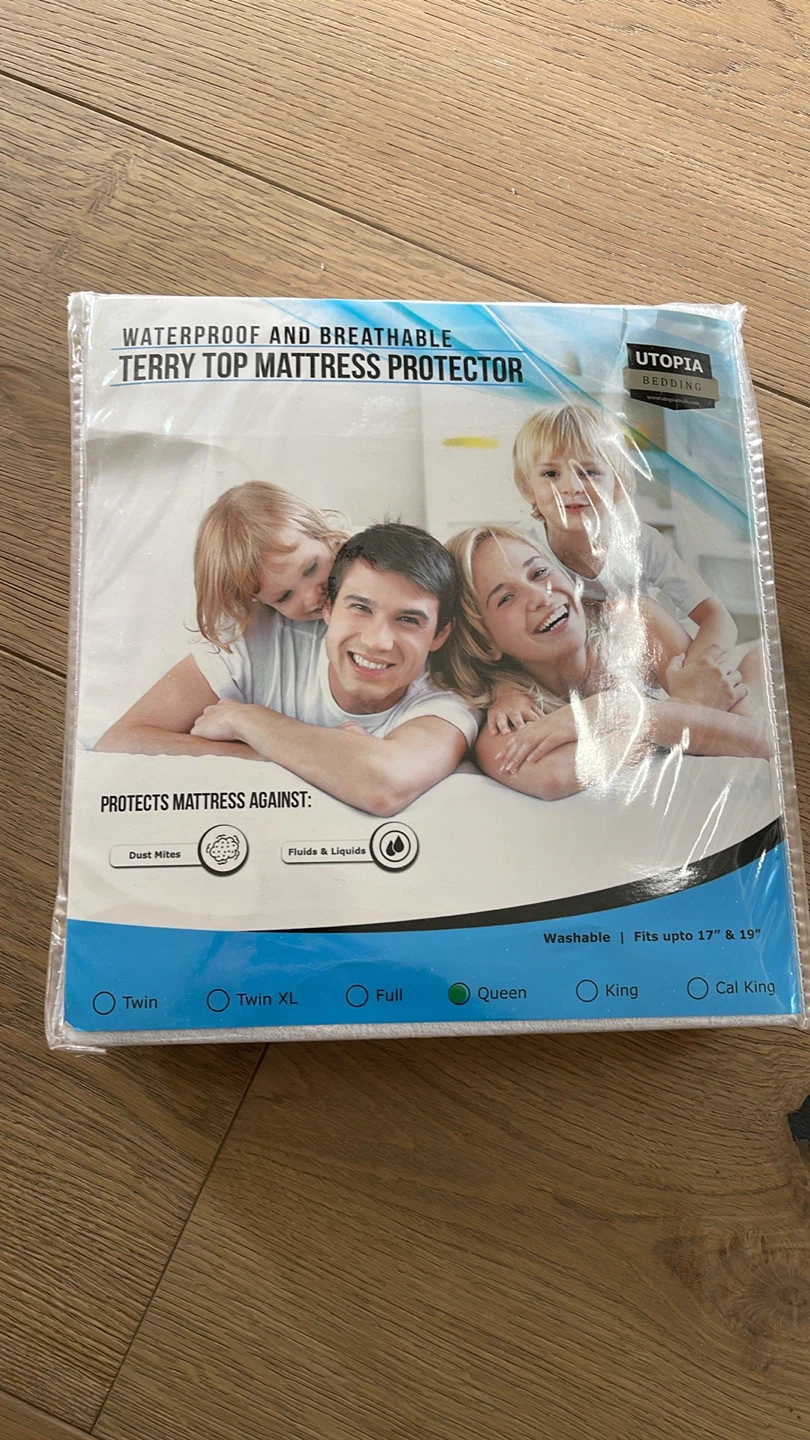 Utopia Bedding Waterproof Terry Top Mattress Protector - Queen