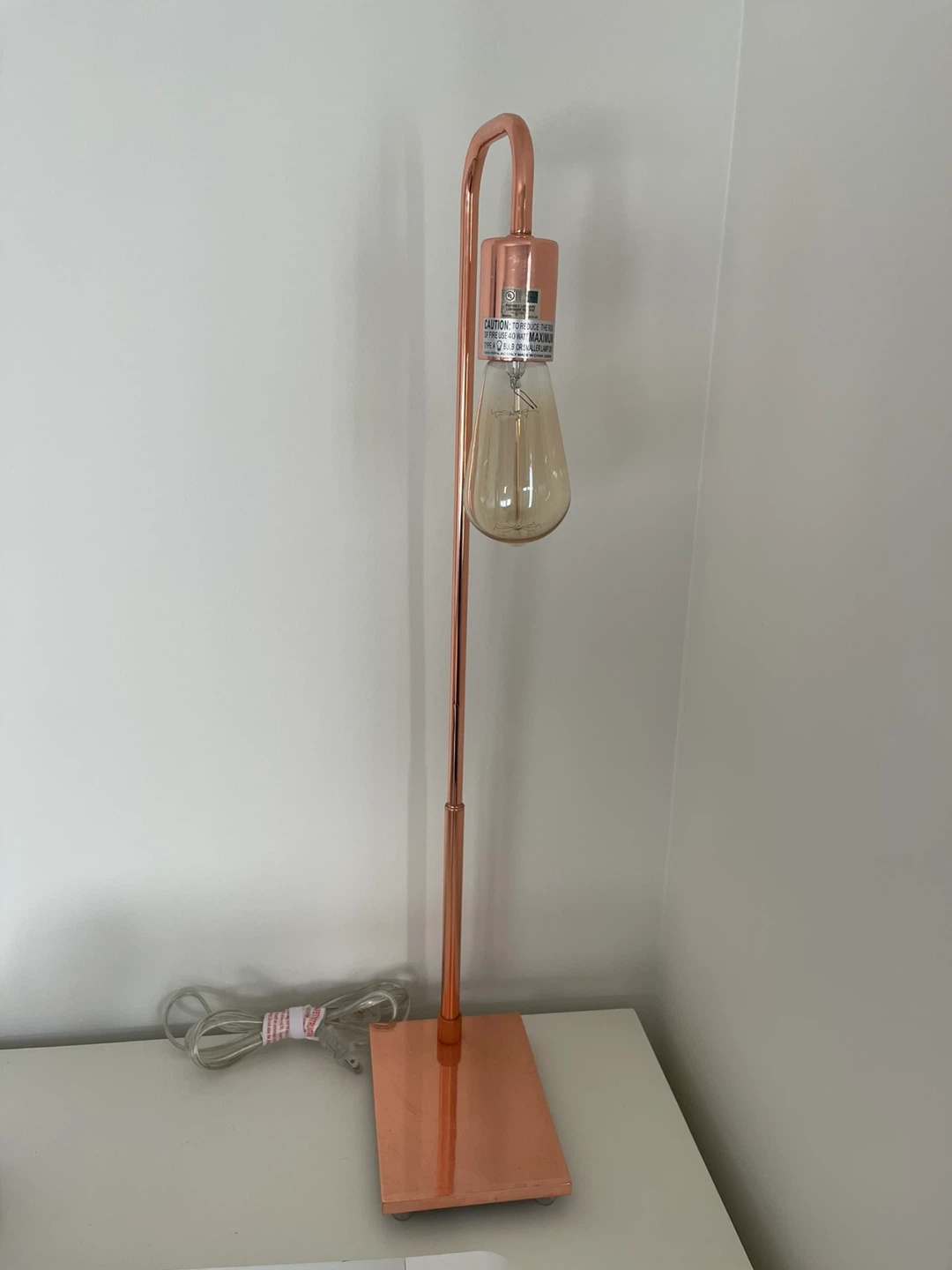Copper Finish Desk Lamp with Edison Bulb - photo 3