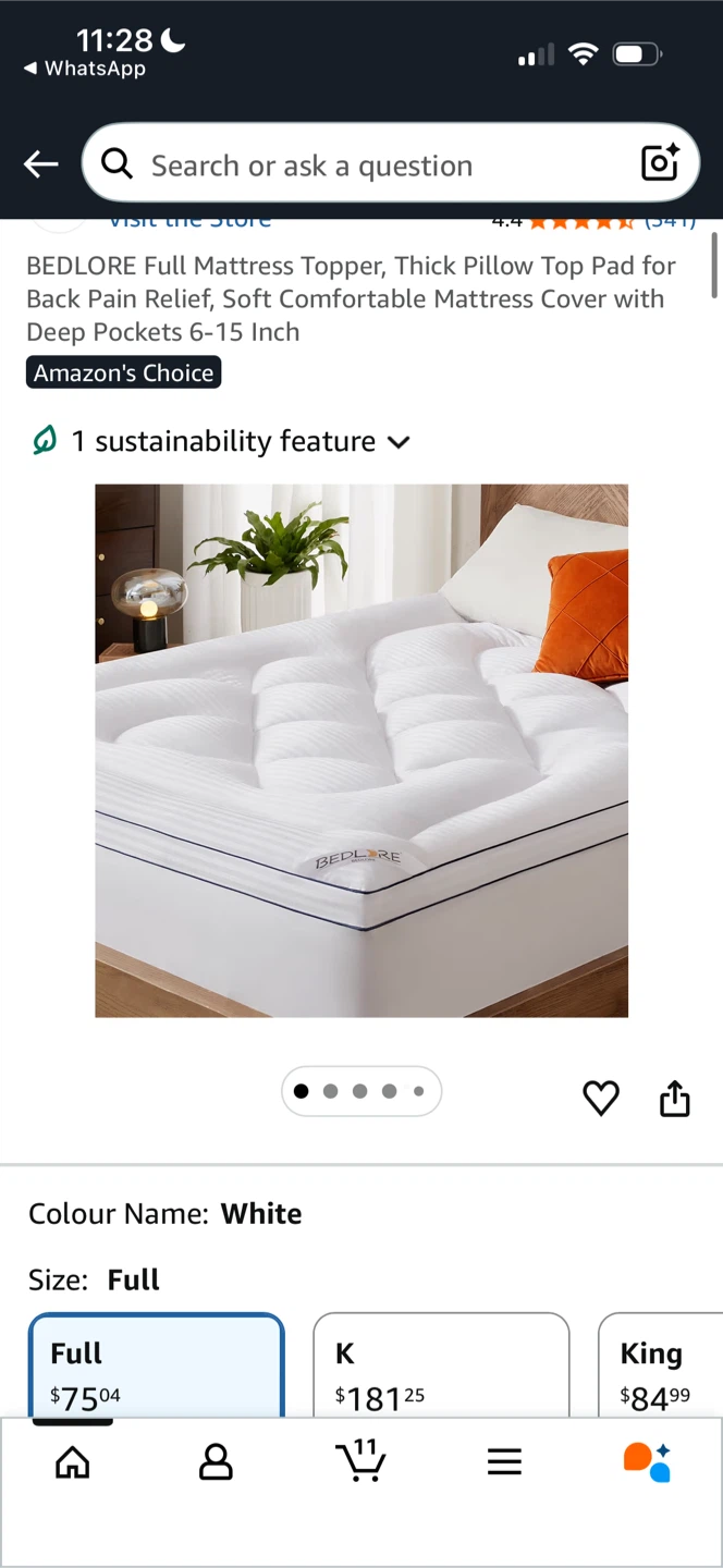 BEDLORE Full Mattress Topper