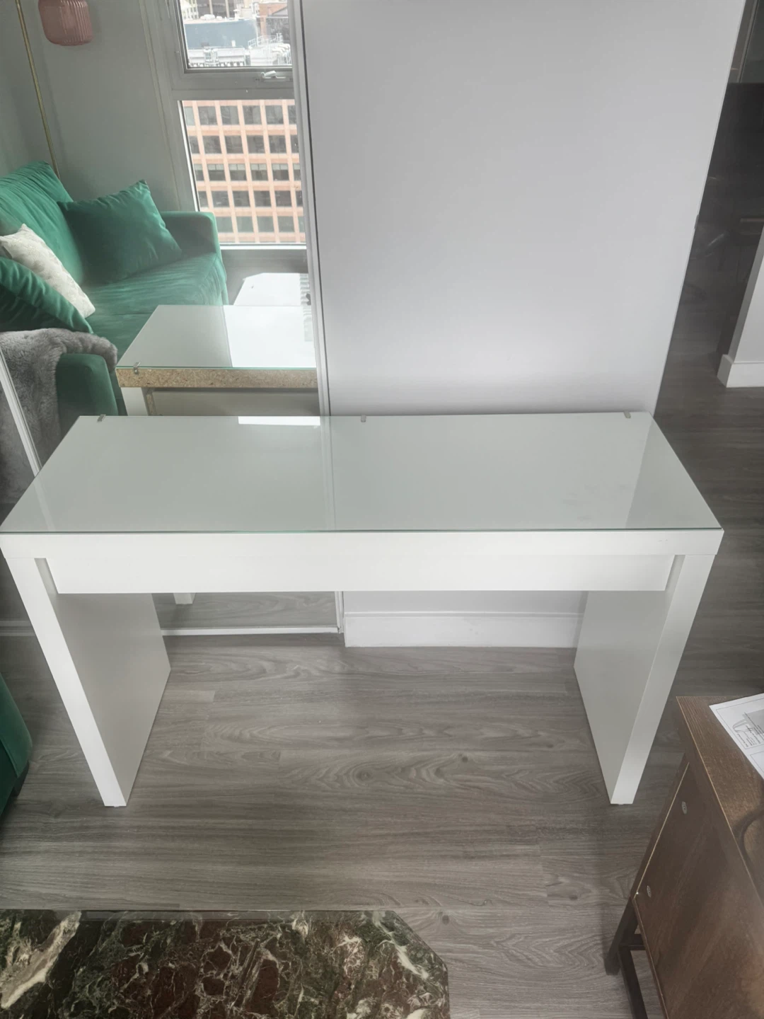 MALM Table with Glass Top
