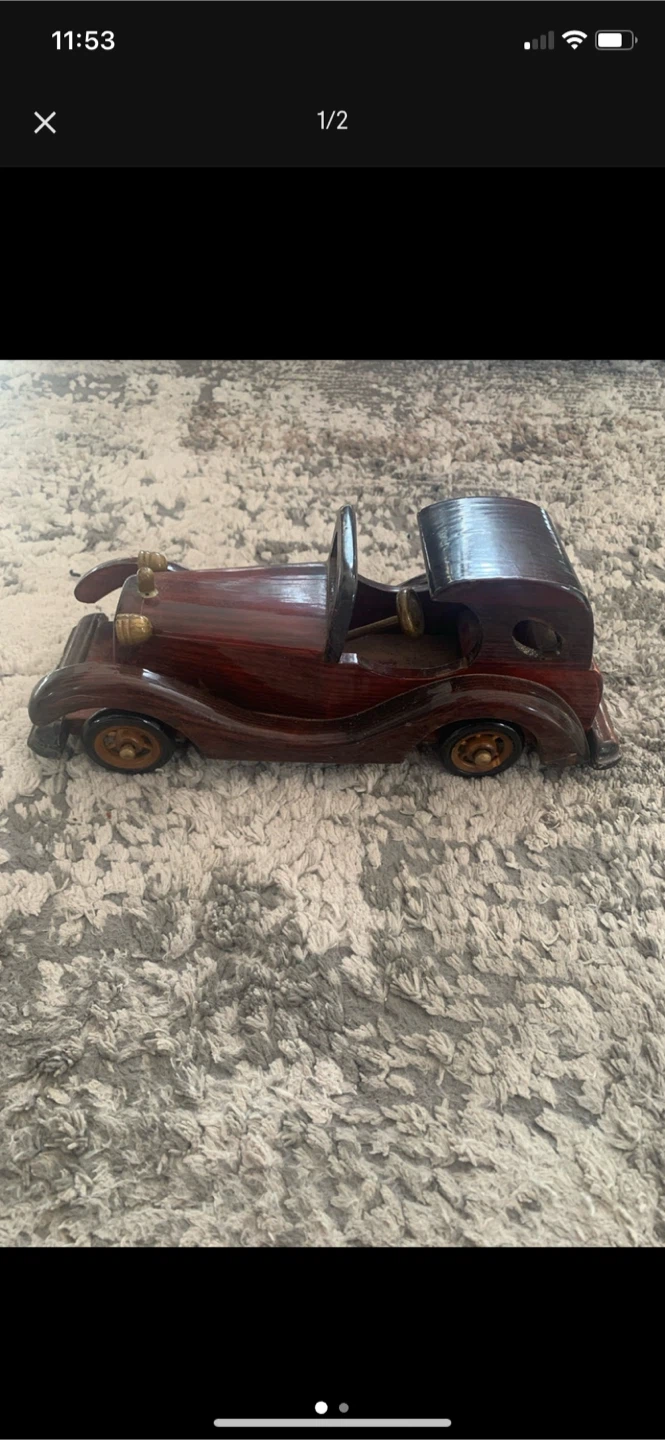 Wooden Vintage Car Model PRICE DROP!