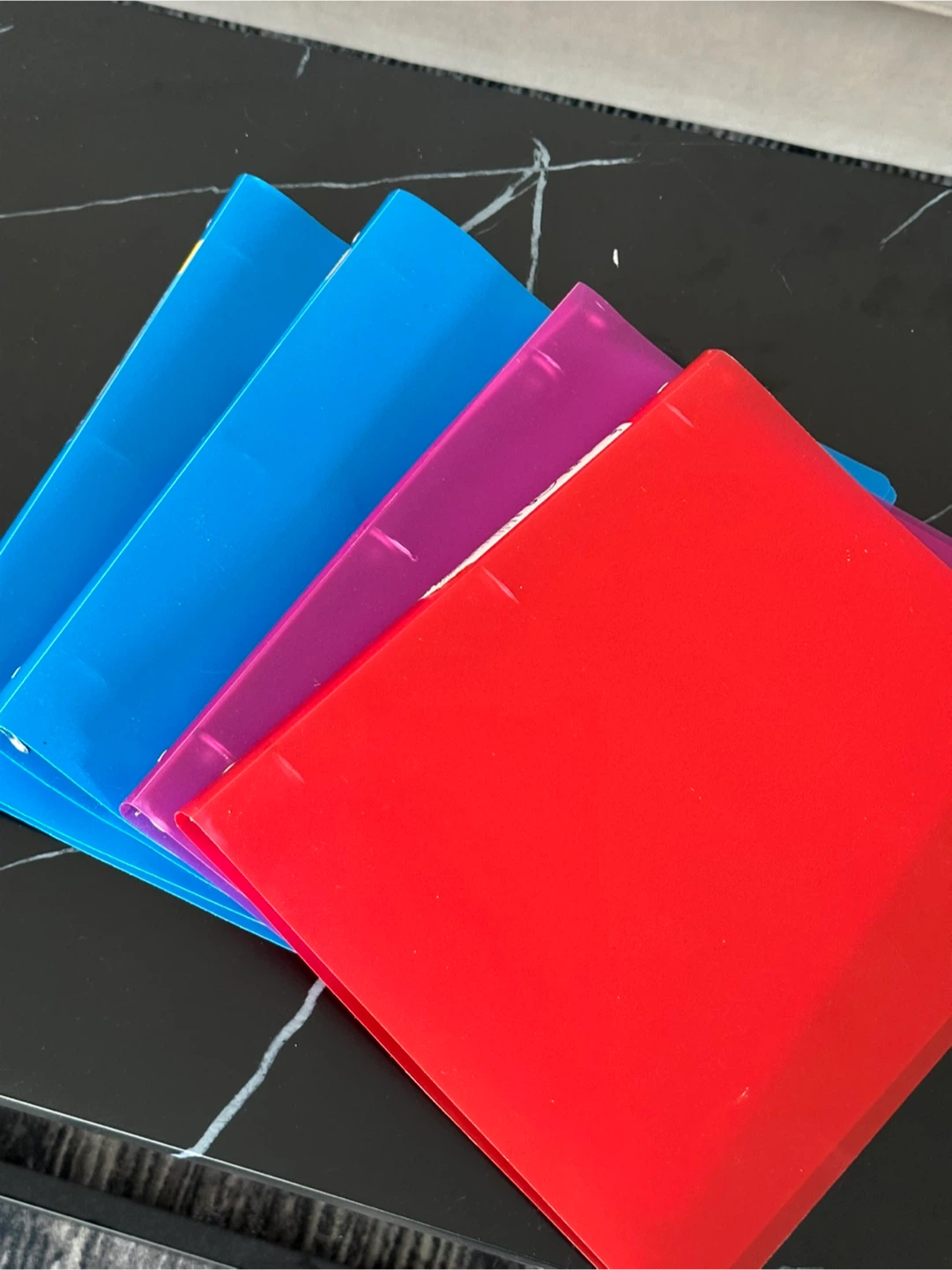 4 Assorted Color  3-Ring Binders
