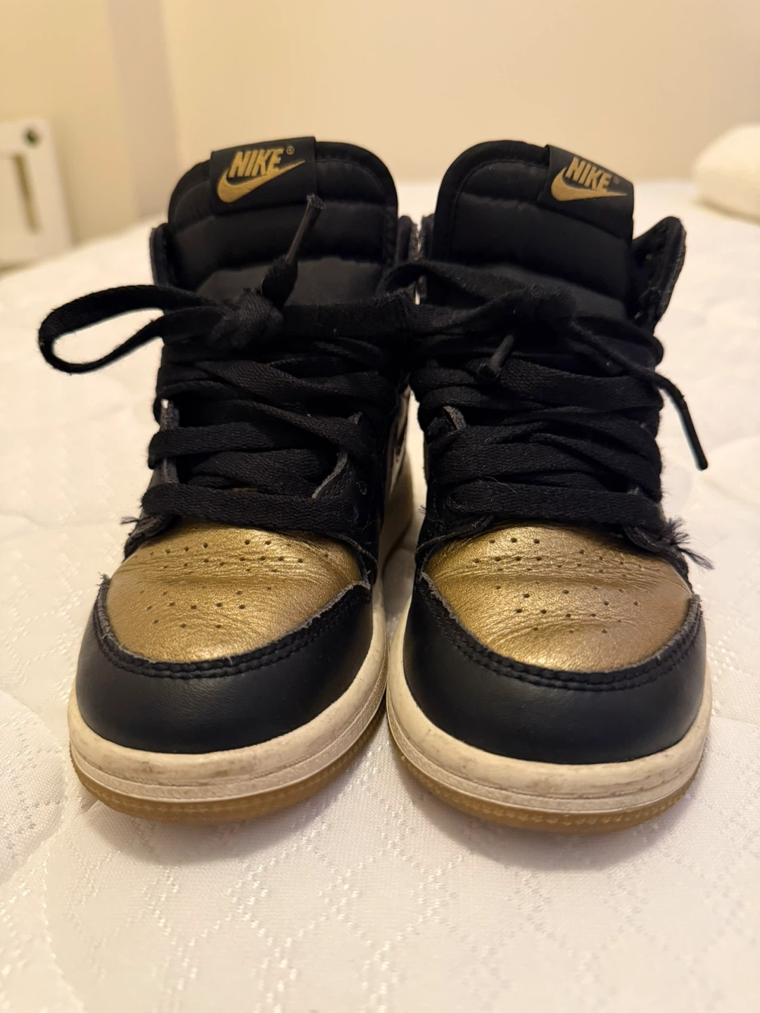 Nike Air Jordan 1 High Top Sneakers - Black & Gold - photo 5