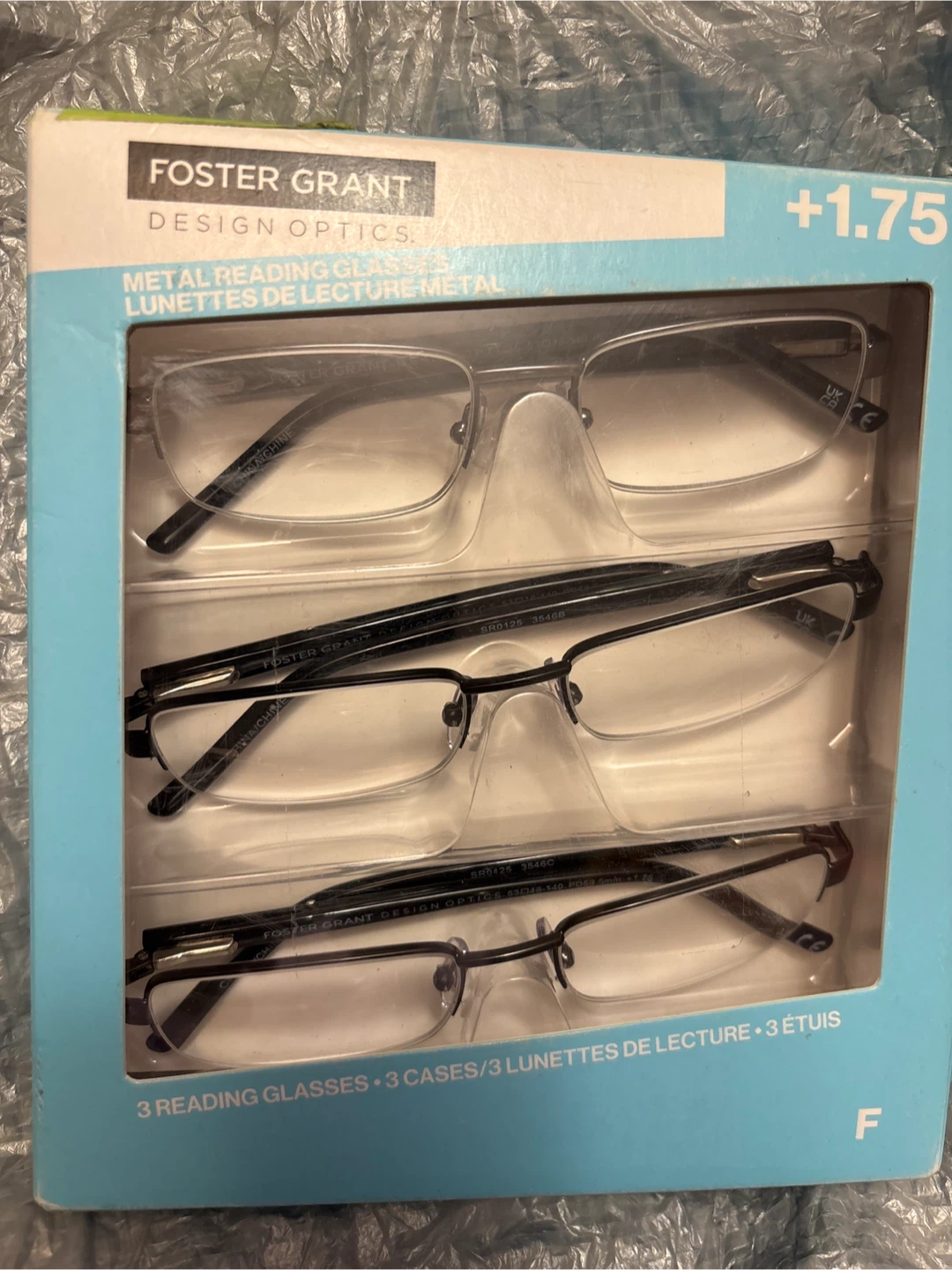Foster Grant Metal Reading Glasses +1.75