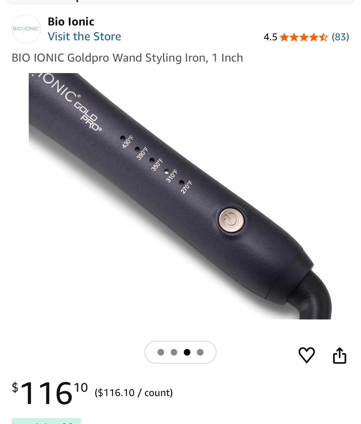 Bio Ionic Goldpro Wand Styling Iron - 1 Inch - photo 2