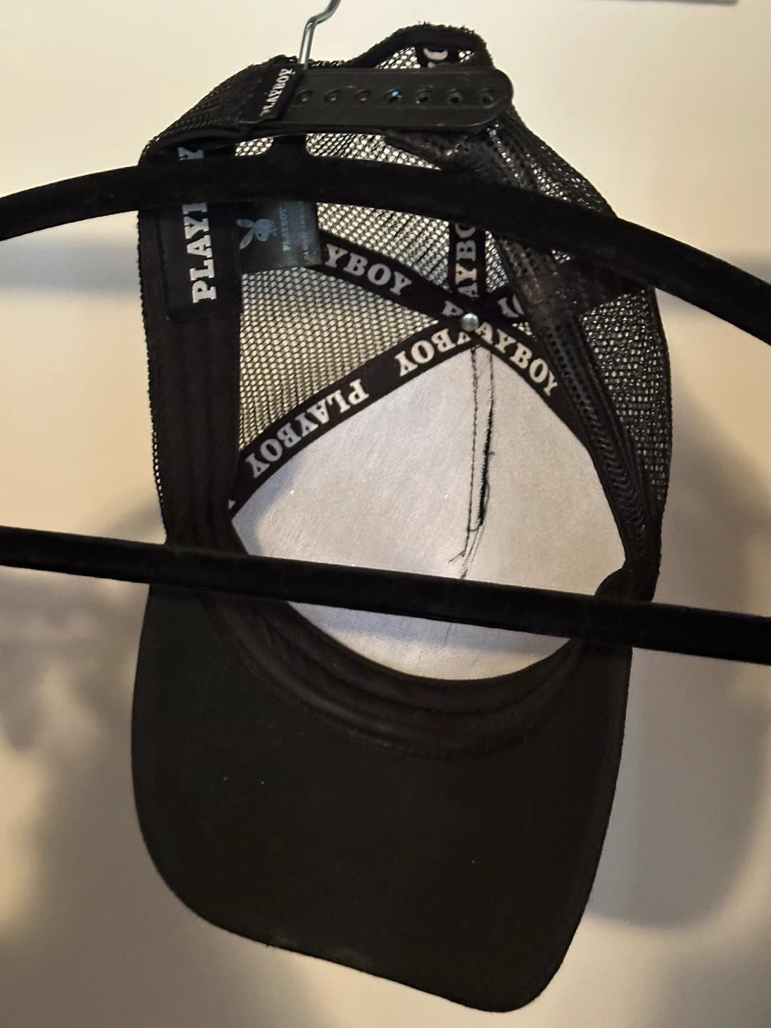 Playboy Black Mesh Trucker Hat