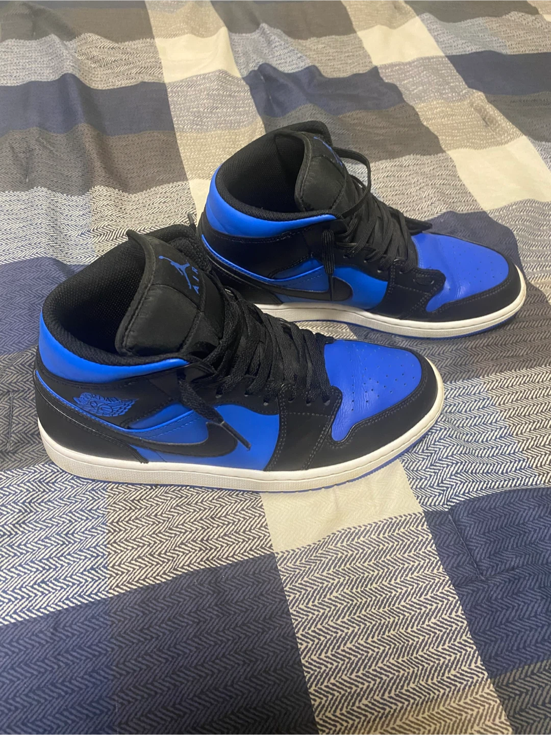 Air Jordan 1 Mid SE Black Royal Blue Shoes - photo 3