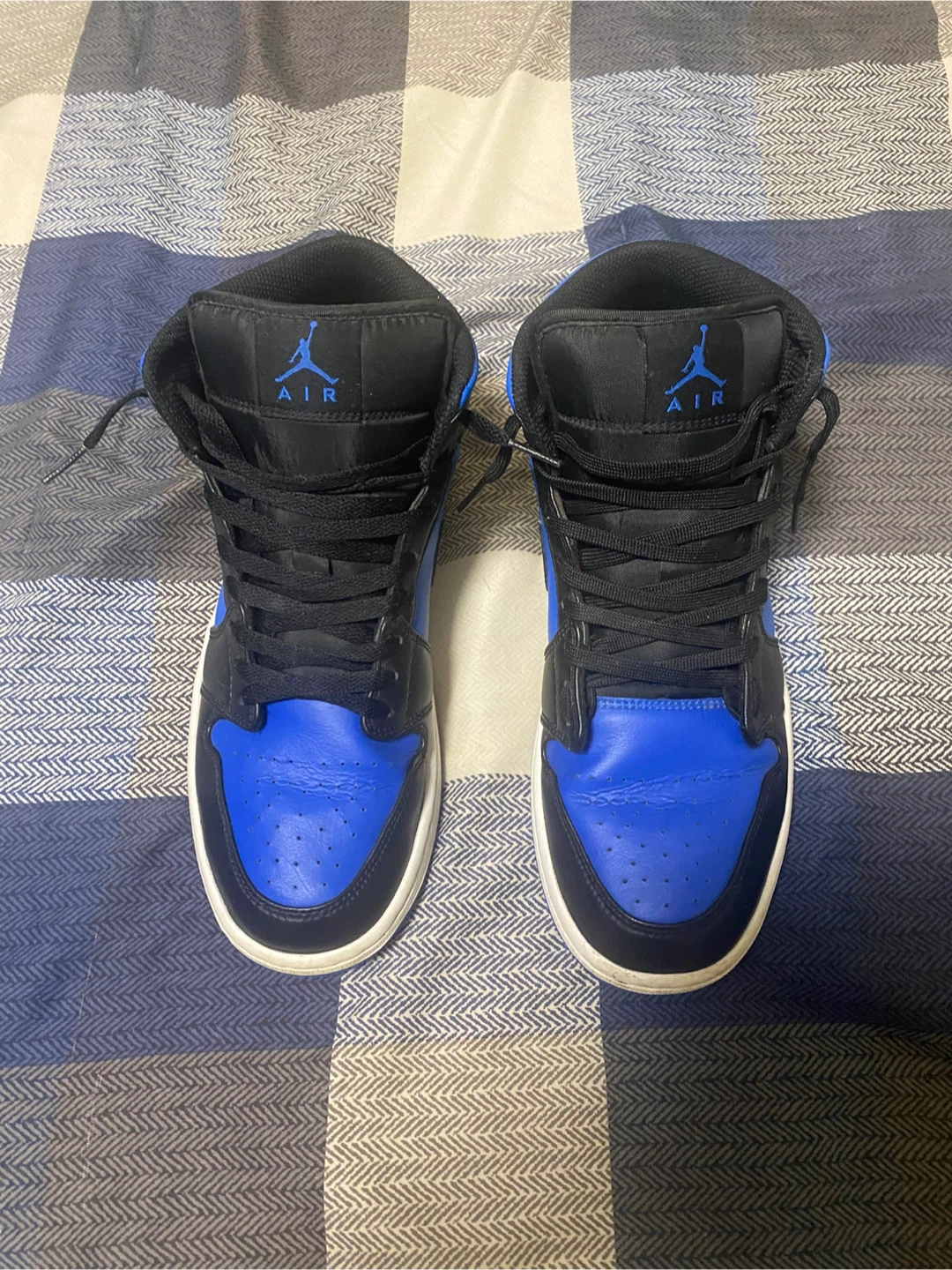 Air Jordan 1 Mid SE Black Royal Blue Shoes