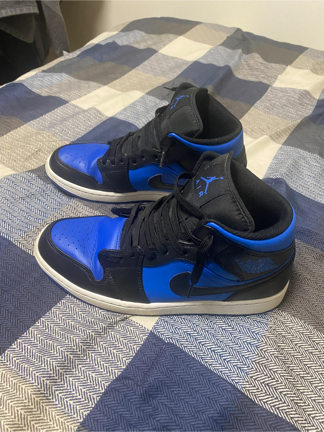 Air Jordan 1 Mid SE Black Royal Blue Shoes - photo 2
