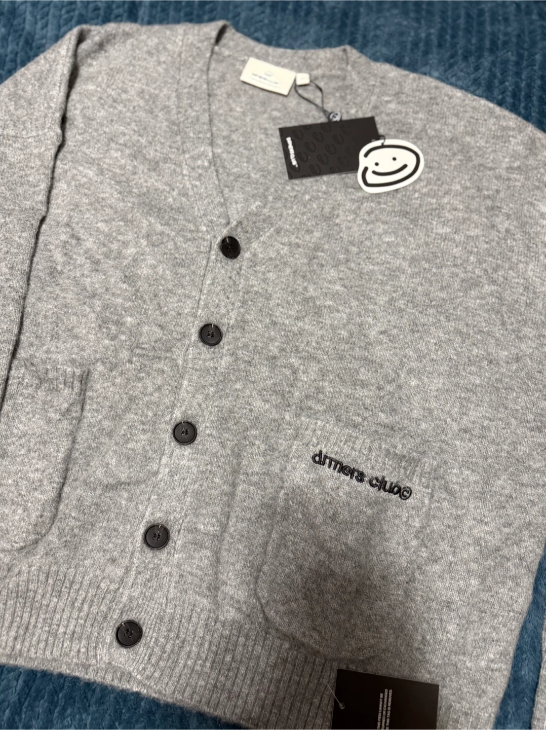 DRmers Club Grey V-Neck Cardigan Sweater - photo 3
