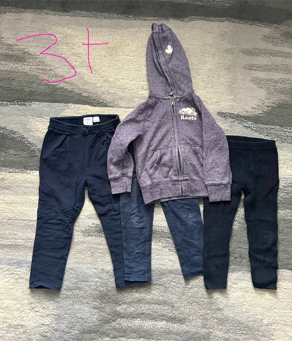 Roots Kids Zip-Up Hoodie & Pants Set - Size 3T